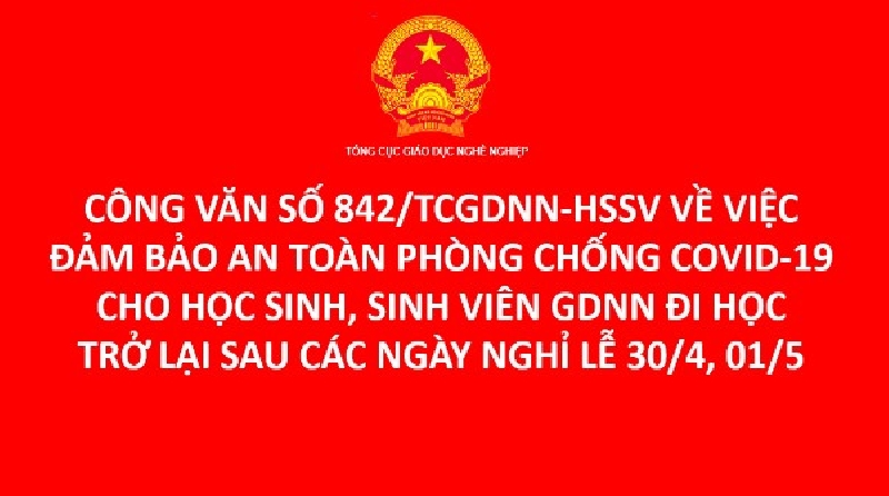 Công văn số 842 của Tổng cục GDNN